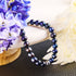 Bracelet en perles d'eau douce bleu nuit | Argent sterling 925